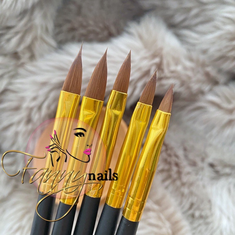 Acrylic brush akrelik akrilik extension 3d flower brush kuas ekstension 5 set