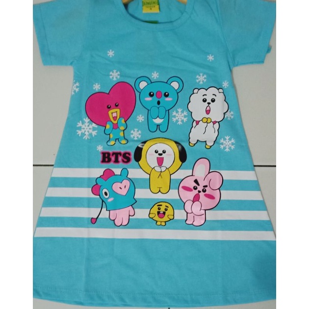 DASTER ANAK MURAH LITTLE PONY/ BTS/BT21/ BAJU TIDUR/ BABYDOLL
