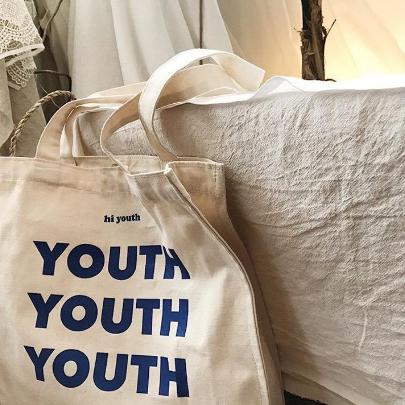 TOTEBAG HI YOUTH (crbn_cloth) Totebag quotes aesthetic