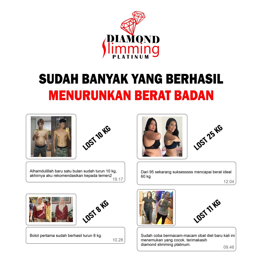 Diamond Slimming Platinum - Original [ CARD MEMBER ] Obat Diet Ampuh BPOM Herbal