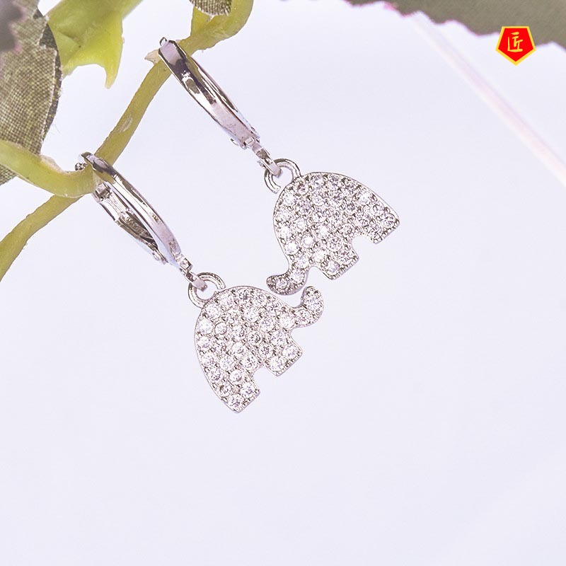 [Ready Stock]S925 Silver Diamond Cute Elegant Earrings Simple Elegant