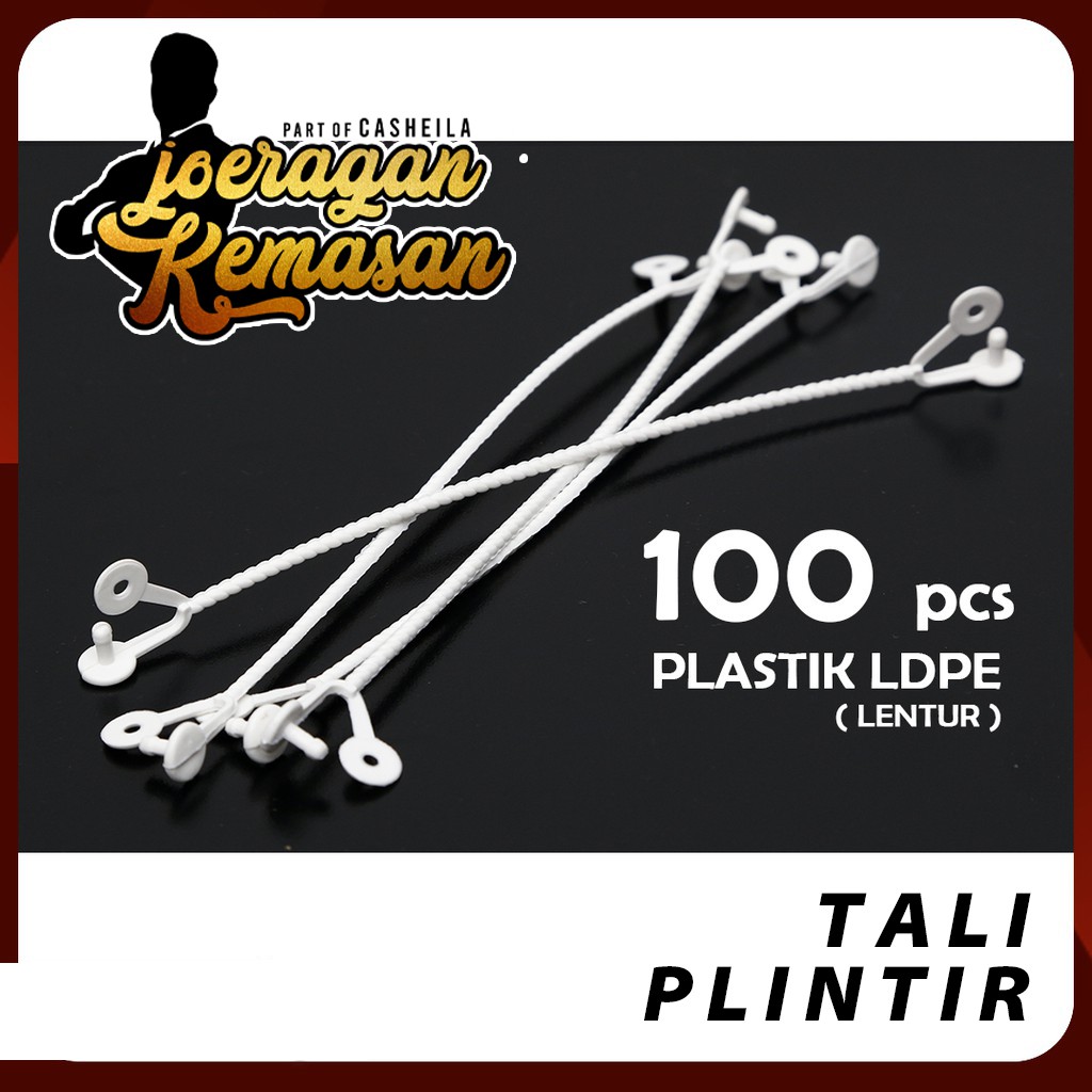 TALI PLINTIR UNTUK TAS JINJING PEGANGAN PLASTIK POUCH WARNA PUTIH