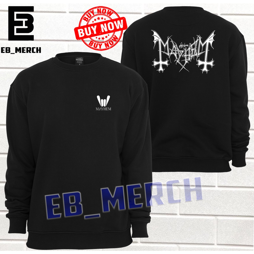 Jaket Sweater CREWNECK    MAYHEM -METAL BAND  Unisex Premium Keren Pria & Wanita   EB_MERCH