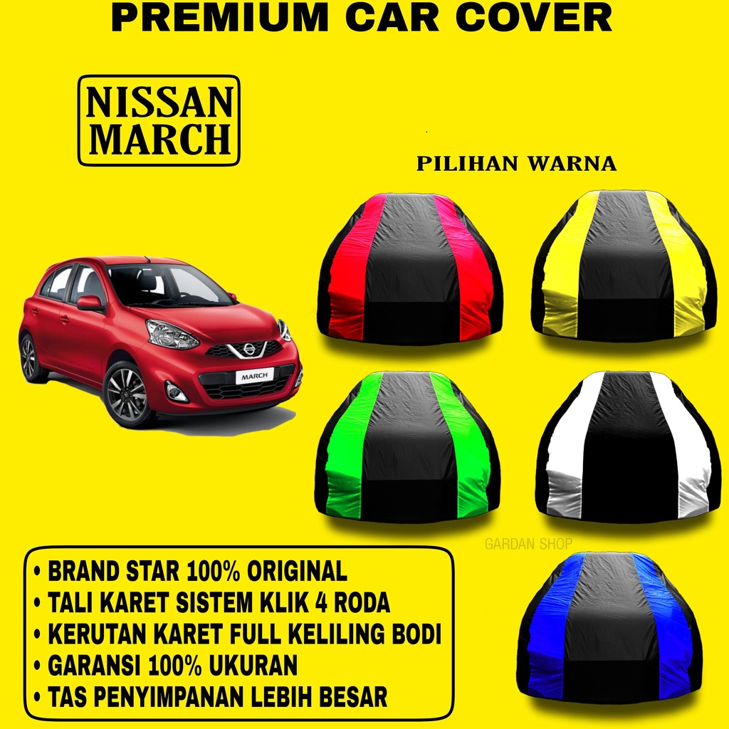 Body Cover NISSAN MARCH Garis 2 WARNA Penutup Pelindung Bodi Mobil Nissan March PREMIUM