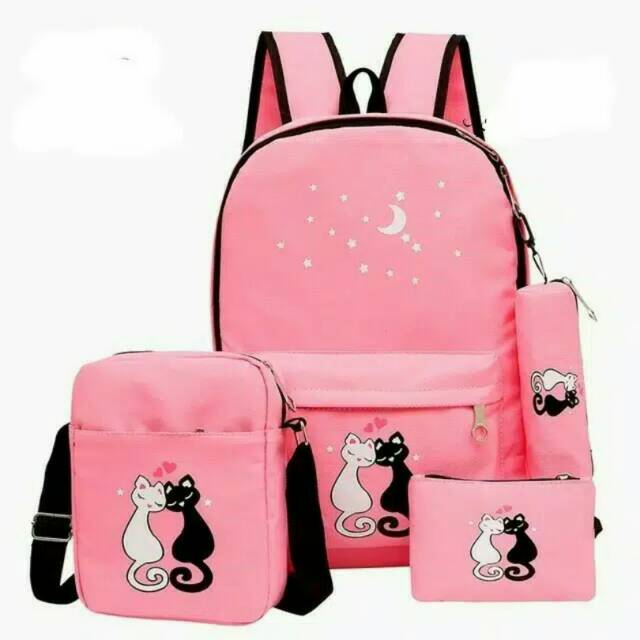 Bestseller ransel kucing love / ransel sekolah /tas murah