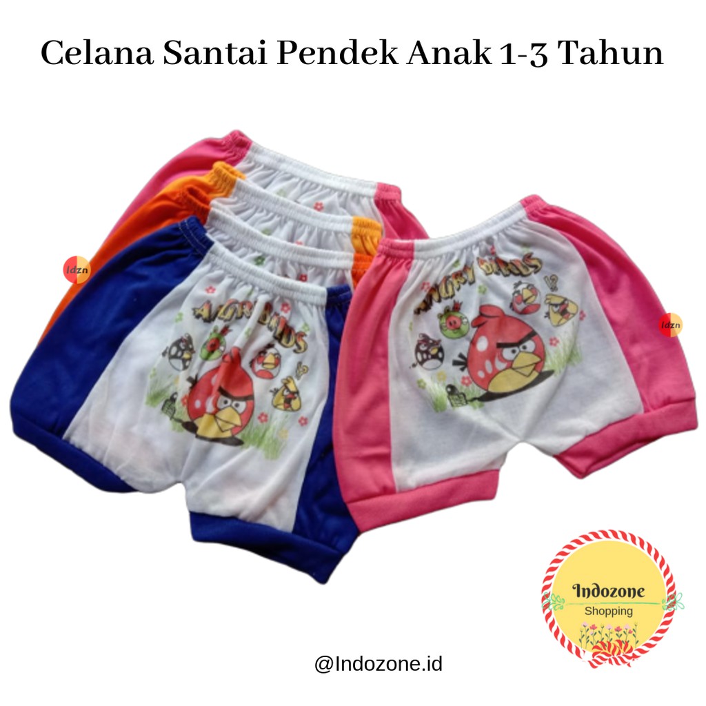 6PCS Celana Pendek Santai Anak 1-3 Tahun Cowok-Cewek Kolor Celana Harian Anak Ompol