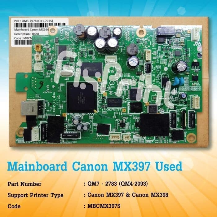 Mainboard Printer Canon MX-397 MX397- Motherboard Canon MX397 MX-397 FPS1296
