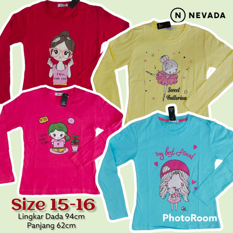 Kaos Nevada anak lengan panjang