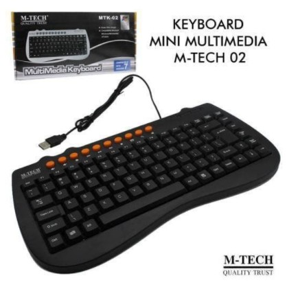 KEYBOARD M-TECH MULTIMEDIA MINI WIRED USB TKL MEMBRANE SLIM MTK-02 - KEYPAD MTECH