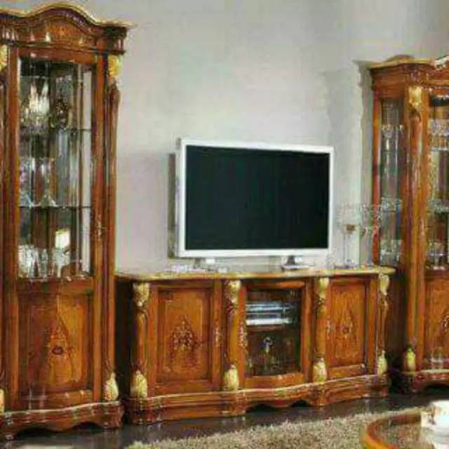 bufet tv pajangan pisah,mebel jepara,furniture