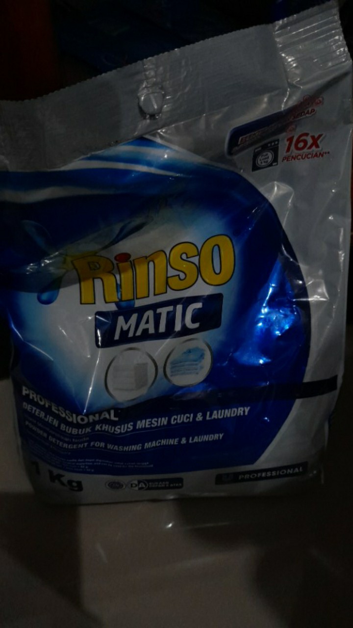Deterjen Detergen Sabun Bubuk Rinso Matic Professional Powder Murah 1kg Mesin Cuci Pintu Atas Depan