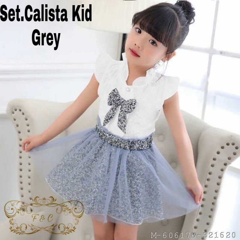 SET ROK ANAK PEREMPUAN CRALISTA BABYTERRY VGBU-1439Variasi：Grey-CALISTA KID FE, PinkCALISTA KID FE