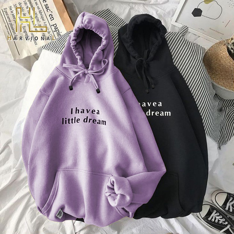 Parisdivarious Sweater Hoodie Jemper I have little dream Bahan Fleece Size S - XXL (Pria &amp; Wanita)