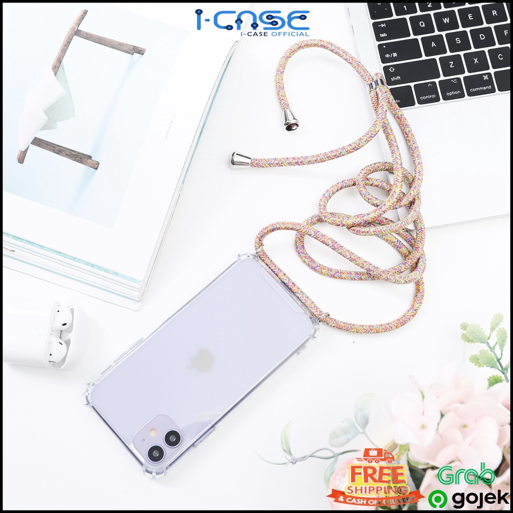 LANYARD CASE - TALI SLING - SOFTCASE - ANTI CRACK FOR IPHONE 6 7 8 X XS 11 Pro Max