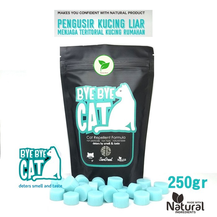 Paket Pengusir Kucing, Bye Bye Cat Gel 250 gr &amp; Spray 250 ml