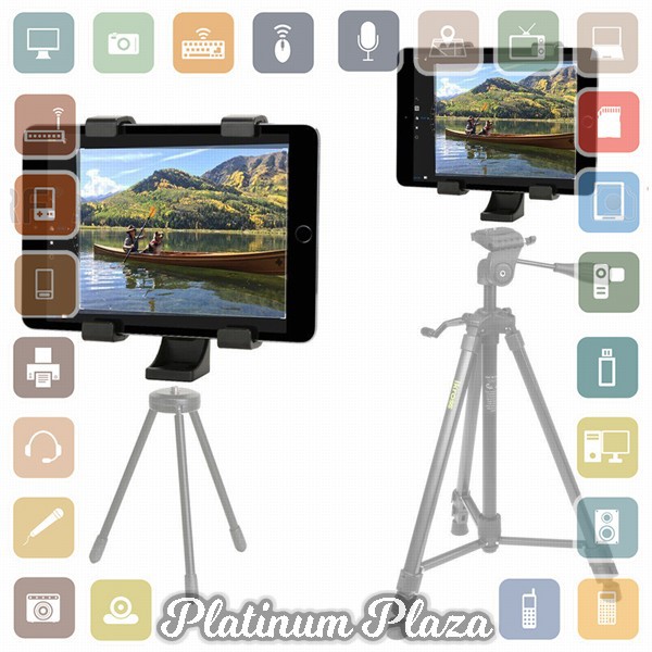 Universal Tablet Holder Mount 1/4 Screw Bracket Tripod - VTM4-ALX-1 - Black`6AKWK5-