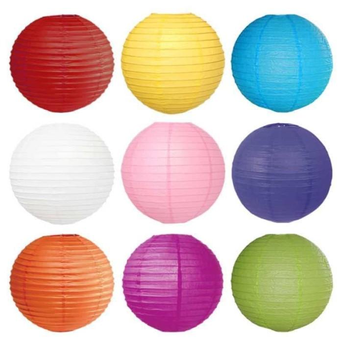 Lampion Lampion Kertas Gantung Murah Lampion Jepang Lampion Bulat Kertas 25Cm
