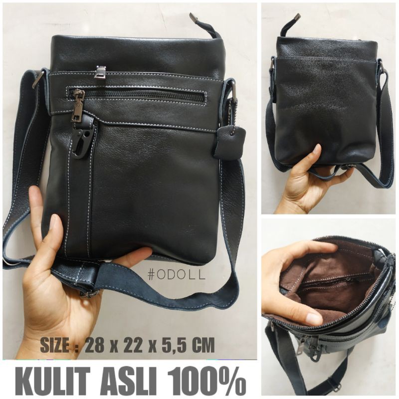 Tas Selempang Pria Kulit Asli Keren Dan Elegan