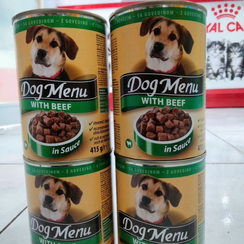 dog menue aleng with beef 415gr