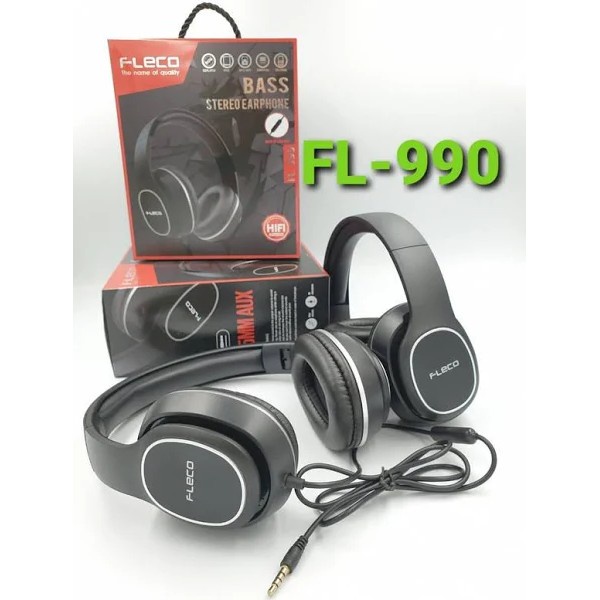 Headphone Headset FLECO FL-990 Extra Handsfree Super Mega BASS Earphone