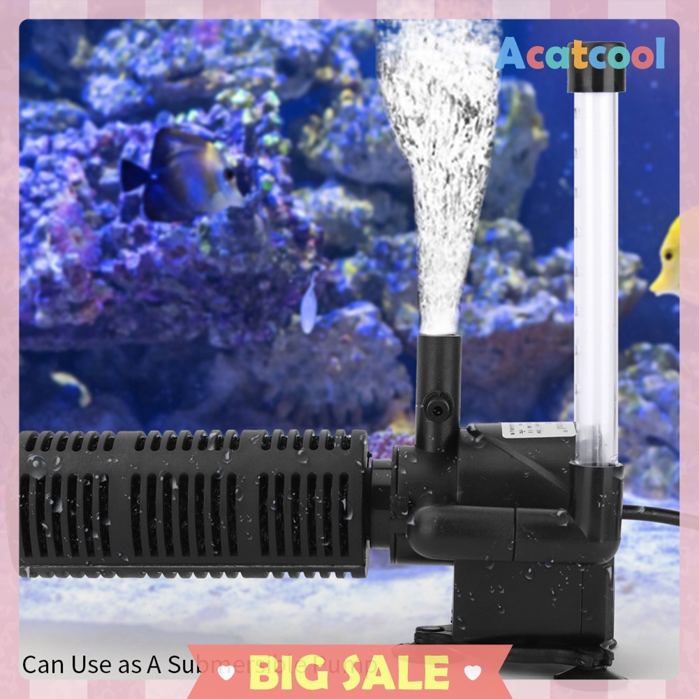 Aquarium Oxygen Filter 3 in 1 Submersible Fish Tank Silent Aeration Pump