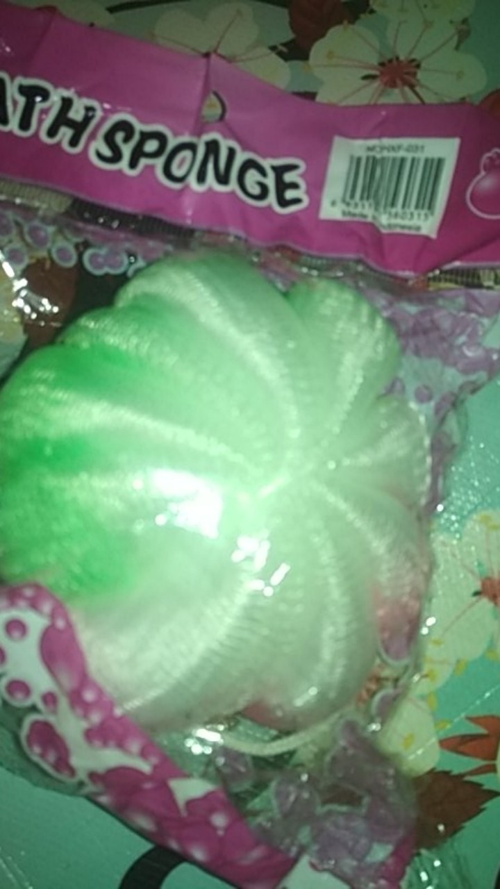 Shower Puff Bath Sponge Mandi Labu Spons Mandi Warna Rainbow Spon Lap Bulat Pelangi Warna Warni