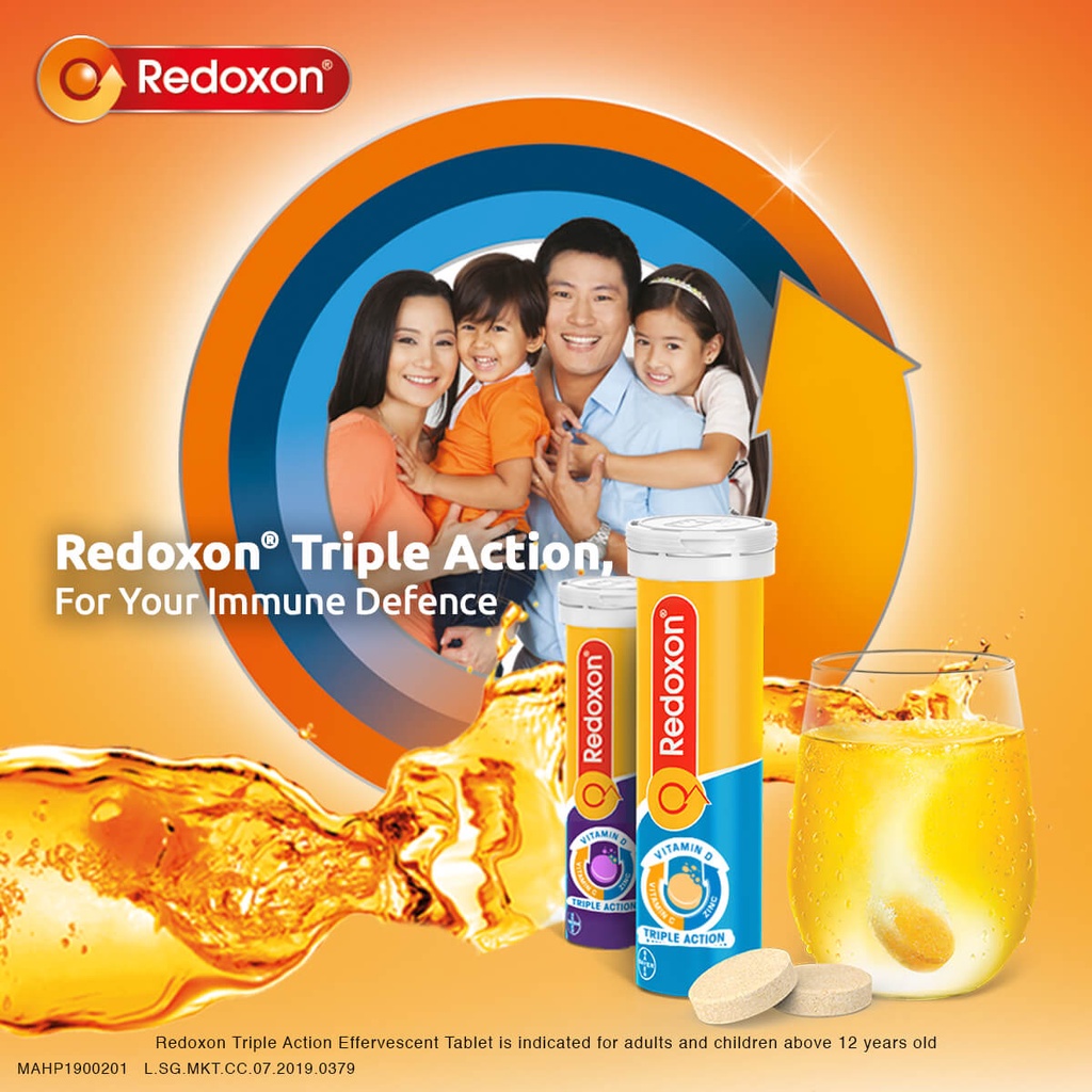 Redoxon Triple Action Tablet Effervescent (10+5 Tablet)