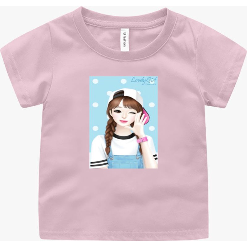 Kaos Anak Cewek Unisex Atasan Anak Perempuan Gambar Cewek Cute Baju Anak Murah