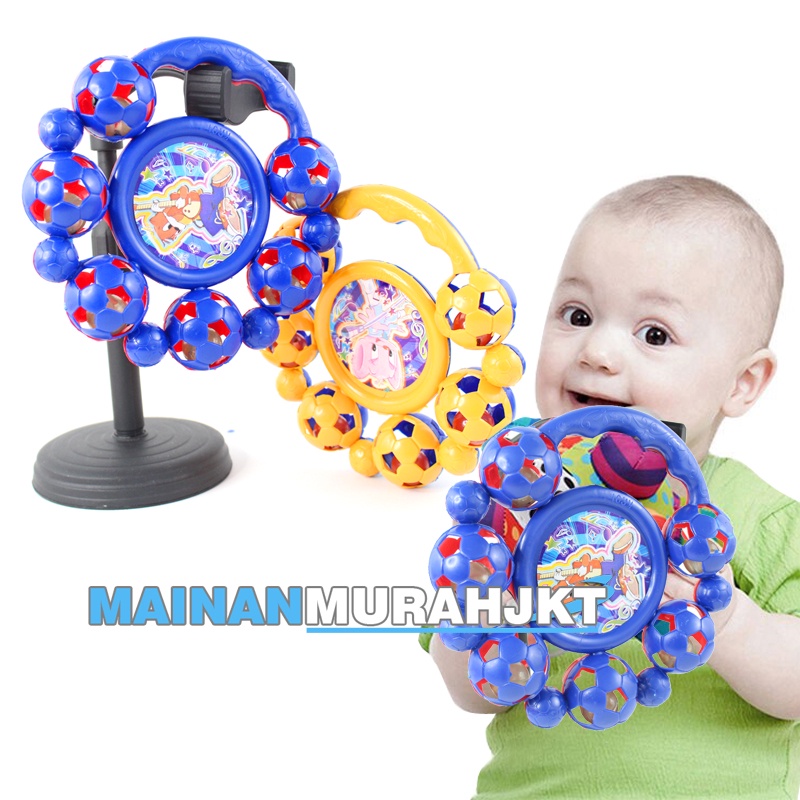 MAINANKEI MAINAN ANAK MURAH HAPPY BABY KR01 KRINCINGAN BAYI MERIAH KRINCINGAN BOLA ANAK