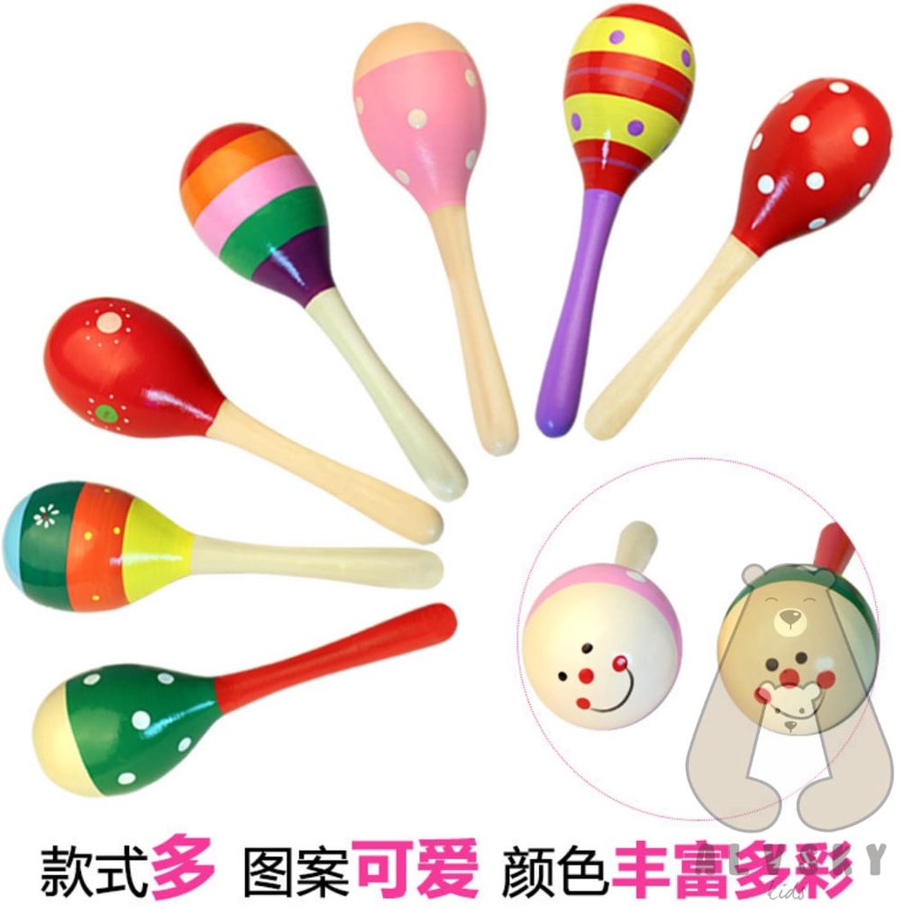 MARACAS MAINAN MUSIK / BABY MARACAS / MARACAS  BAYI / KERINCINGAN BAYI / RATTLE / MAINAN EDUKASI ANAK MARACAS