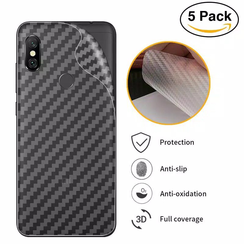 GarSkin Carbon Sticker OPPO A33 Back Screen Protector Transparant Skin