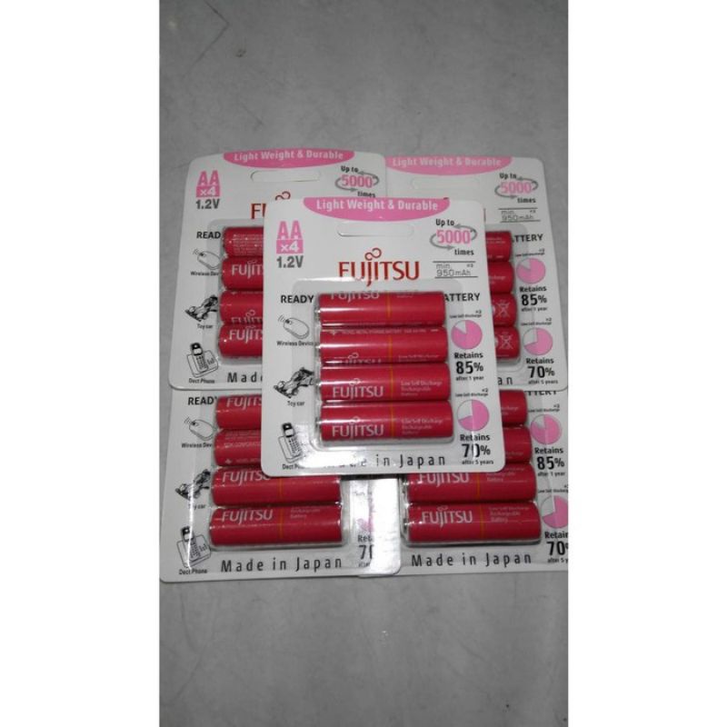 Fujitsu Battery Pink AA 950mah up to 1000 mAh 4Bp Rechargeable Limited