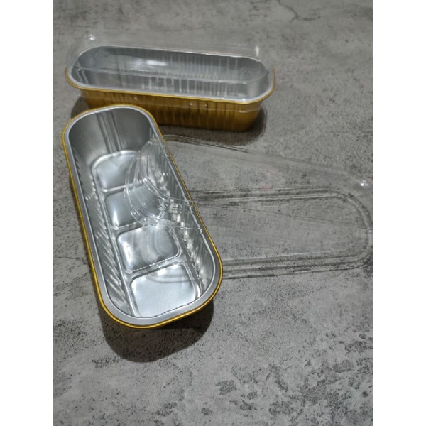 CUP FOIL GOLD -+ TUTUP  PERSEGI PANJANG ISI 5 PCS