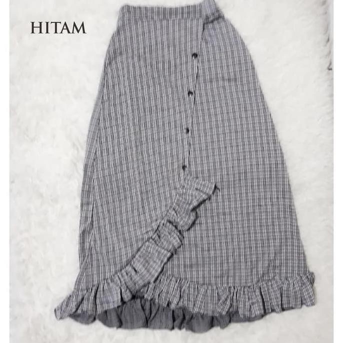 Pengiriman Cepat ROK PANJANG LONG RUFFLE ZARA KOTAK CUCI GUDANG