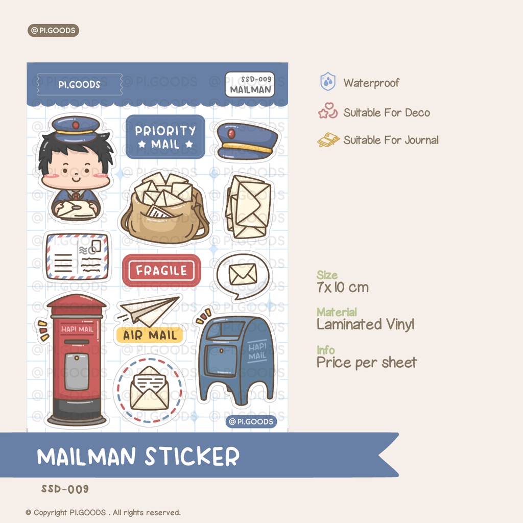 

Mailman Deco Sticker [Pi.Goods]