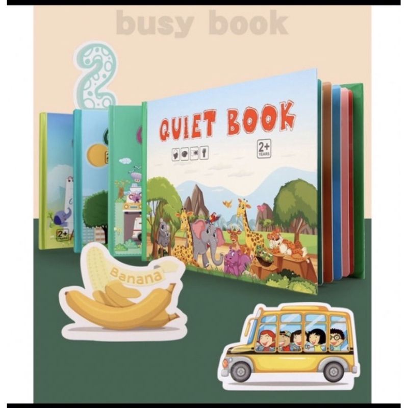 

BUKU EDUKASI ANAK BUSY BOOK QUIET / QUIET BUSY BOOK MONTESSORY TOYS