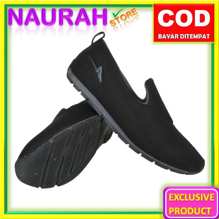 Sepatu Wanita Ando Calya Hitam 100% Original Slipon Kualitas Impor Alternatif Scania