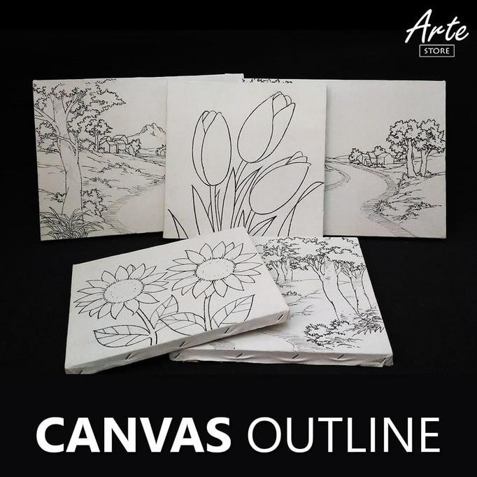 

New! Kanvas Outline Pemandangan 30X40 Cm Murah