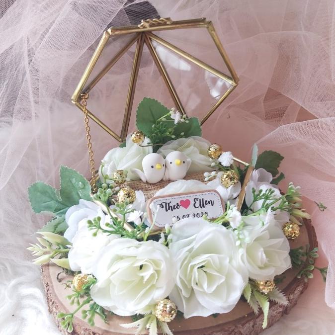 

[COD] Wedding ring box ring bearer kotak cincin terarium tempat cincin nikah [COD]