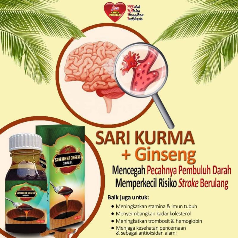 

Sari Kurma Gingseng Salsabil @350 gr -Meningkatkan Trombosit Dan Hemoglobin