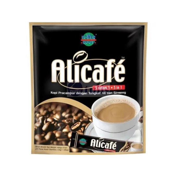 

Alicafe 5in1 Kopi Pracampur dgn Tongkat Ali & Gingseng Power Root