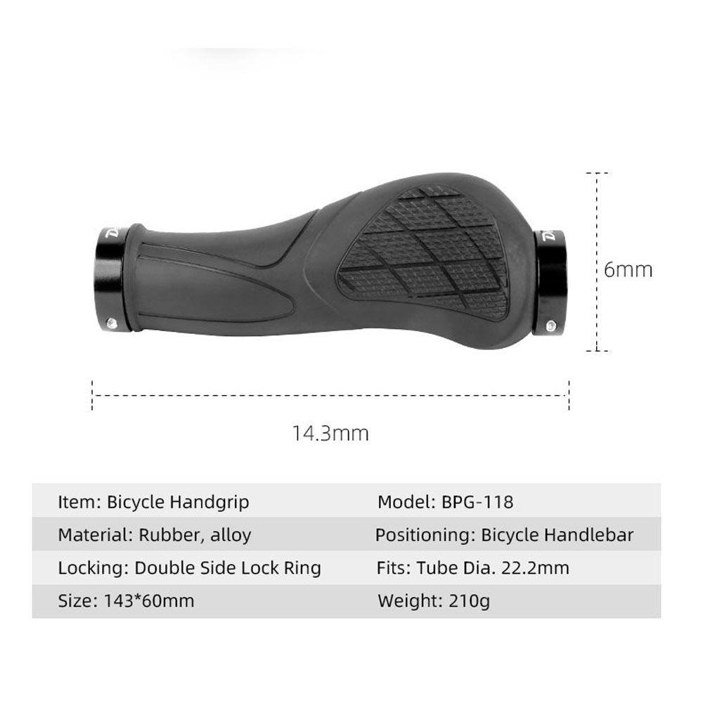 Lanfy Grip Sepeda Ergonomis Sepeda Gunung Karet Bersepeda Sepeda Aksesoris Sepeda Bagian Penyerapan Shock Anti-Selip Penutup Stang Sepeda