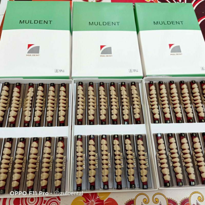 gigi palsu muldent per box 12 .graham atas dan bawah