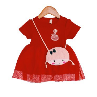 LittleAaron DRESS MEIMEI BAGS EBV Baju Dress Anak Perempuan Import 6 bulan - 3 tahun