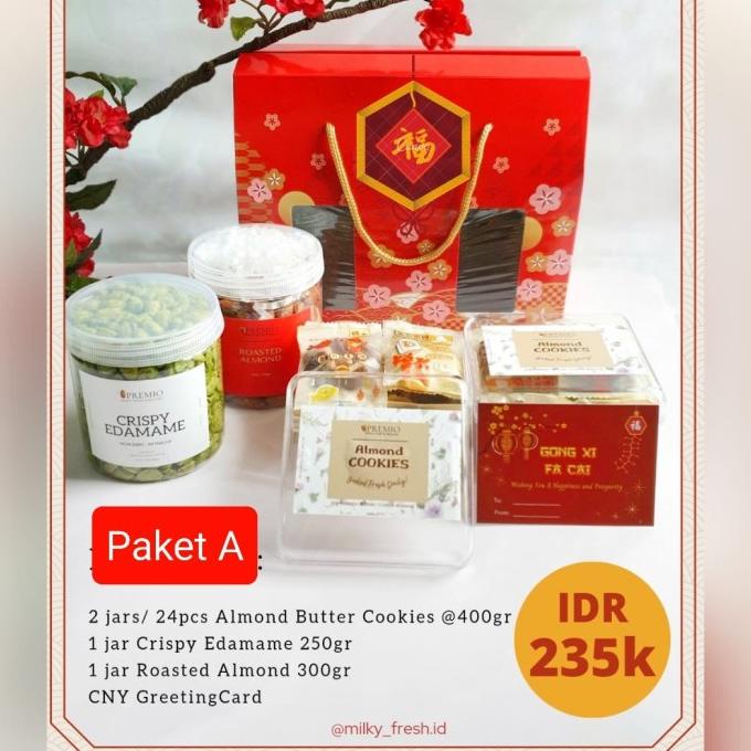 

Hampers Imlek Nastar dan Susu Almond - PAKET A [[[TERBARU BISA COD]]]