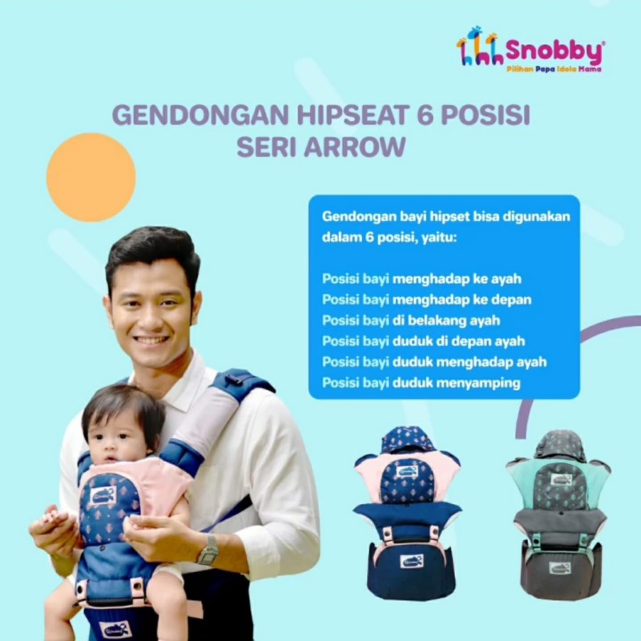 Gendongan Bayi Hipseat Duduk Snobby 6 Posisi Arrow Series TPG 5542