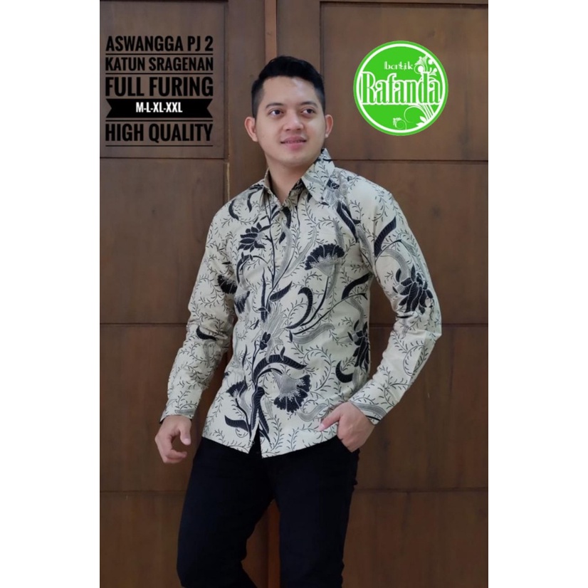 Aswangga 2 Kemeja Batik Pria Lengan Pendek Full Furing by Rafanda