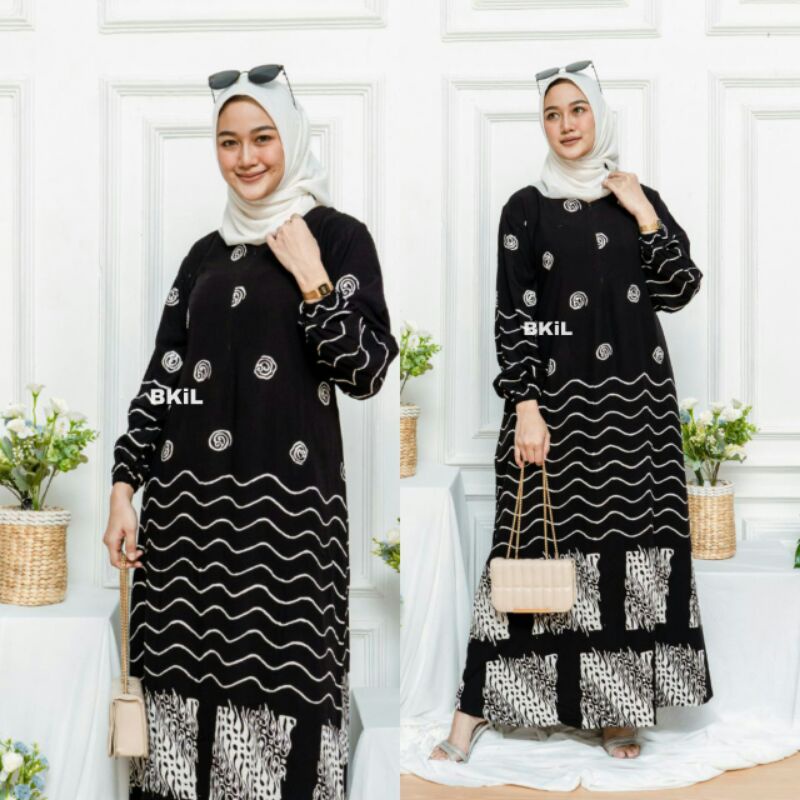 gamis batik CAP , batik cap, batik pekalongan murah