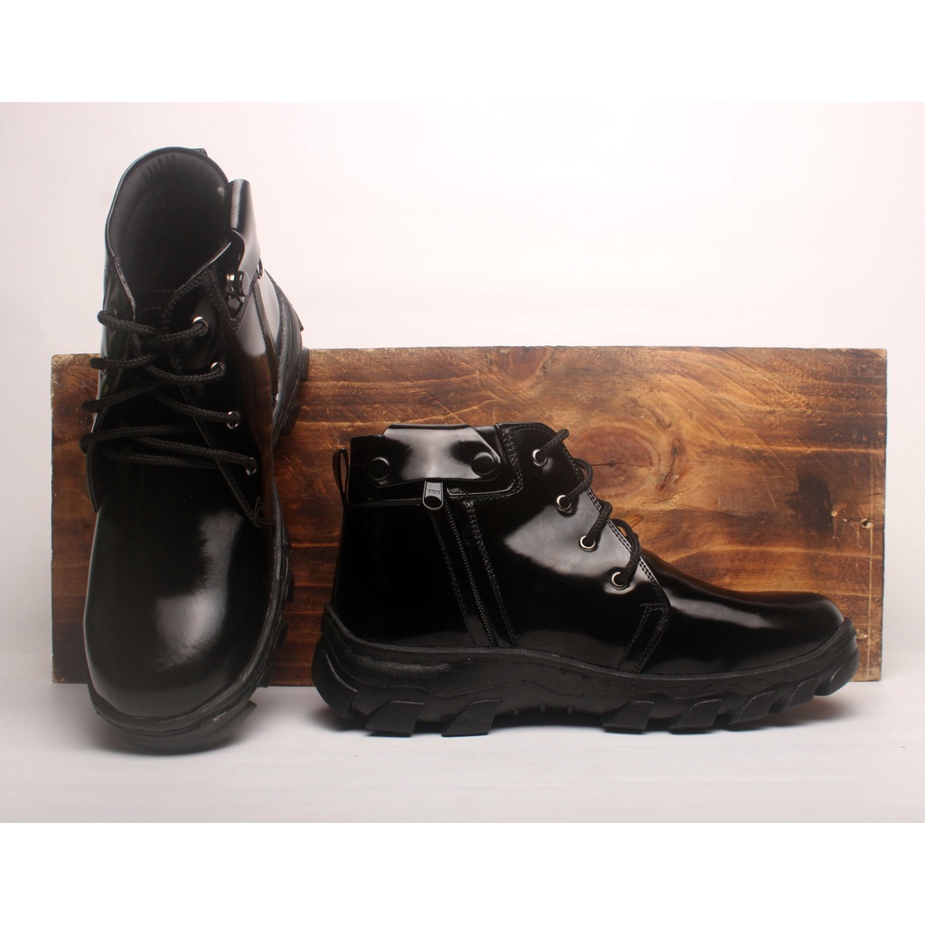 Sepatu Pdh Boot Pria Kulit Asli Rasheda FDHR L Glossy