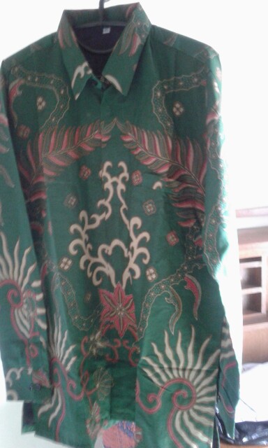 Aswangga Hijau Kemeja Batik Pria Full Furing Bahan Katun Halus Baturaden
